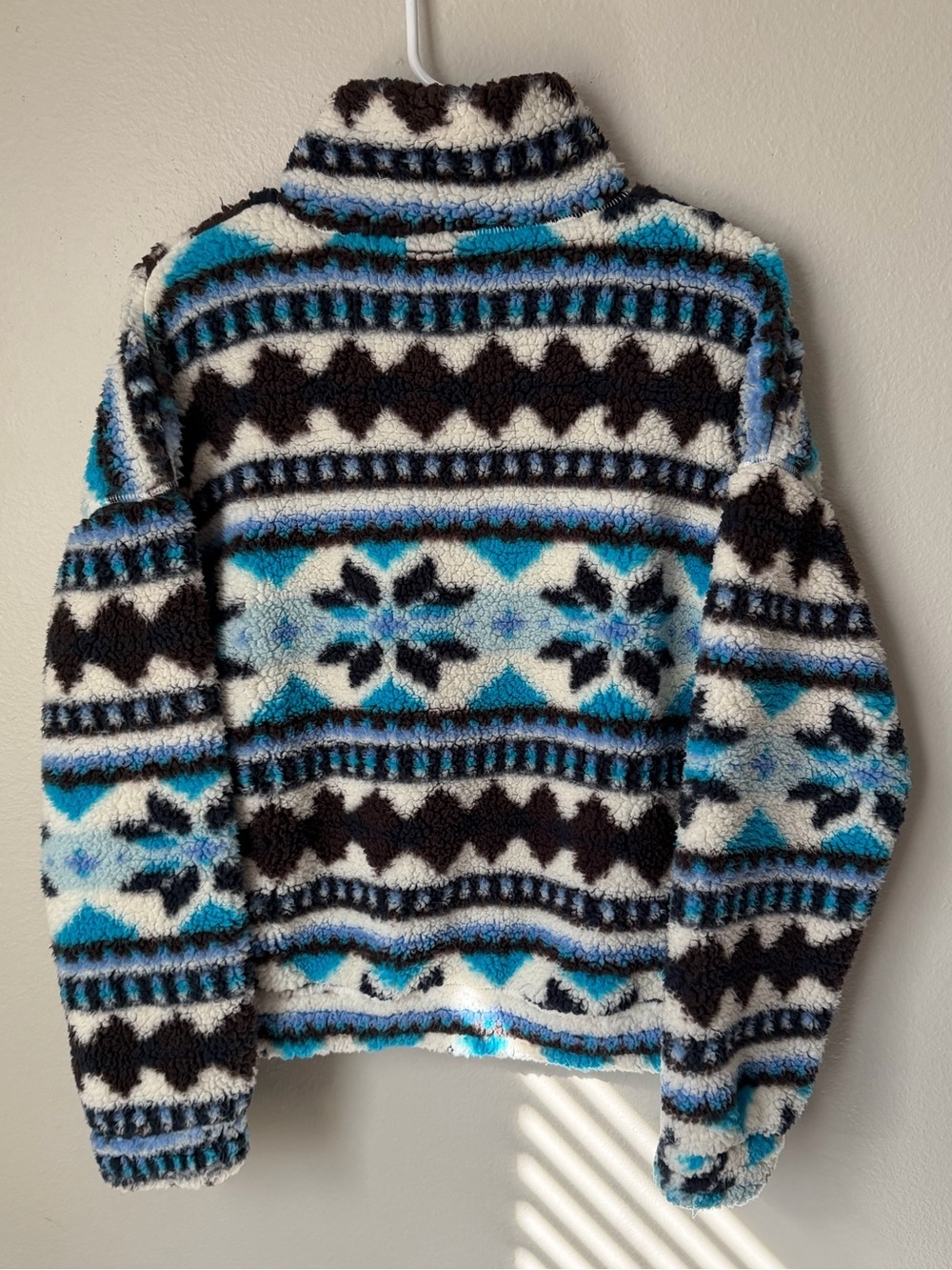 Offline by Aerie Nordic patterned sherpa fleece quarter-zip pullover Small - Picture 4 of 5